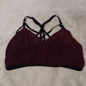 Maroon Mesh Torrid Bralette